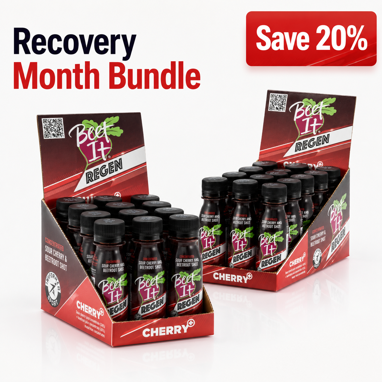 Recovery Month Bundle (Beet It Regen Cherry+ Two 15-Shot Packs)